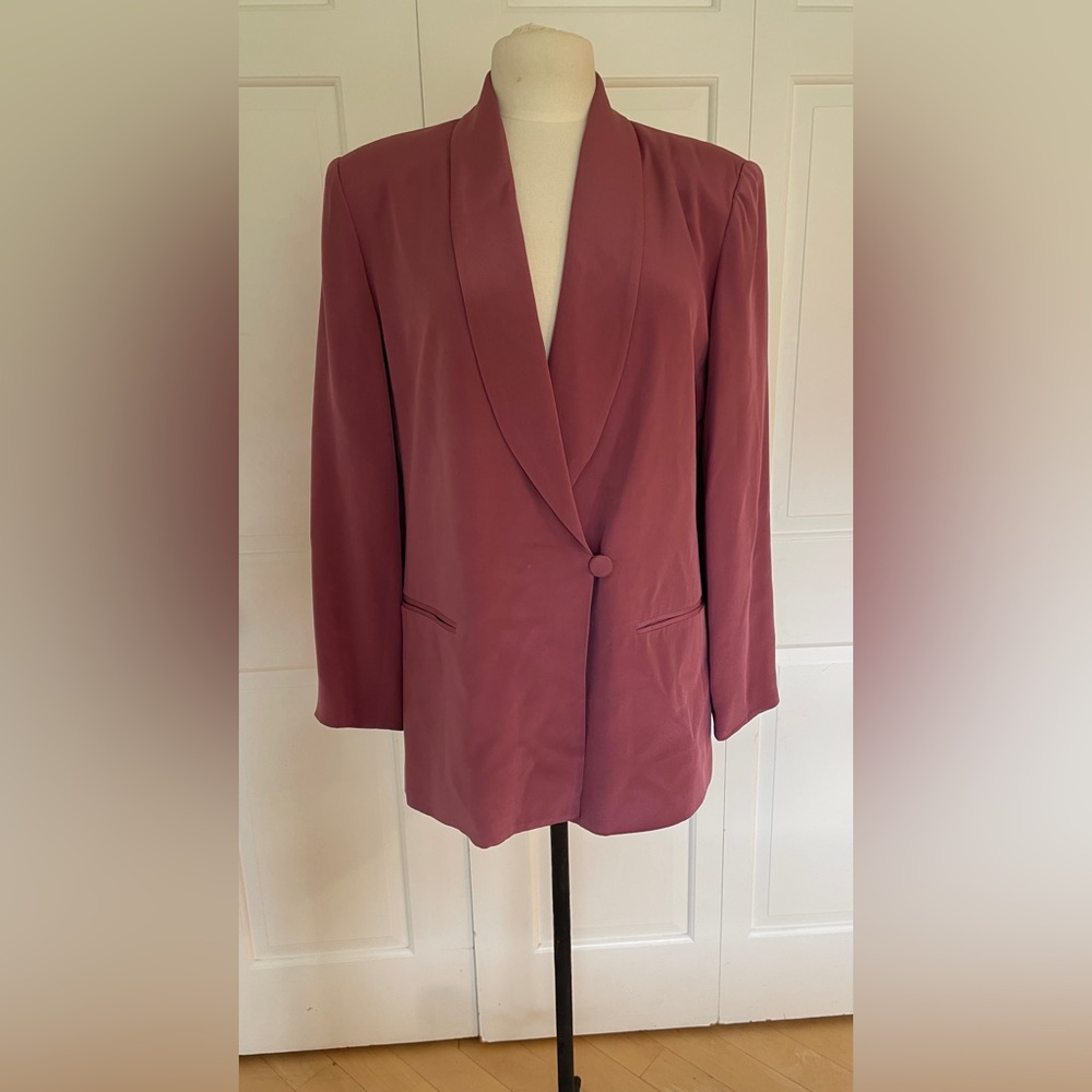 Vintage Rosewood Geoffrey Alexander Silk Collection Blazer Size 8